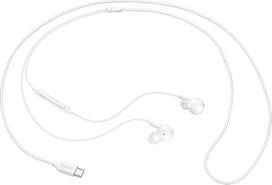 SAMSUNG EO-IC100 USB Type-C ausinės su nesipainiojančiu medžiaginiu kabeliu ir "AKG" garsu, baltos spalvos