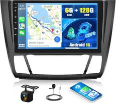 SIXWIN 8 Core 6+128G Android 15 Autoradio für BMW 1 Series E81 E82 E87 E88 2008-2012 mit Carplay/Android Auto/DSP,9 Zoll HD Touchscreen mit WiFi/GPS/Bluetooth 5.0/FM/RDS/32EQ+Rückfahrkamera