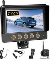 Skaitmeninė automatinė priekinės riedėjimo kameros kamera su 7 Zoll Bildschirm monitoriumi, IP68 atspari vandeniui, IR Nachtsicht, BSD für LKW, Anhänger Bus PKW Wohnmobile Vans DC 12V