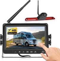SIXWIN belaidis galinio vaizdo kameros rinkinys, skirtas "Mercedes Sprinter 2006-2019", 7 colių monitorius su 1 automobilio kamera, stabdžių žibintu IP67, atsparus vandeniui, naktinio matymo BSD 9-35V su atbulinės eigos linija