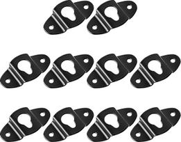 Sourcingmap 10PCS Audio garsiakalbis sieninis geležies pakabos plokštė juoda 4,8 cm ilgio
