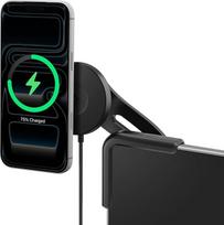Spigen Tesla Model Y (~Juniper 2025)/3(~ Highland 2025)/S/X Qi2 MagSafe mobiliojo telefono laikiklis su įkrovimo funkcija, tvirtinimas be klijų, automobilinis mobiliojo telefono laikiklis, suderinamas su iPhone 17/16/15/14/13 Pro Max Air