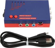 Srliya AV HDMI adapteris "RetroScaler2x" keitikliui, 480P retro žaidimų ir TV adapteris, skirtas Vic20, Atari2600, Msx, N64, SFC, SuperFamicom, PIAYSATION2, MD1, MD2, Dreamcast, C64 (mėlynas)