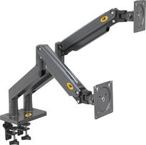 Stalo laikiklis su dujine spyruokle dviem 22-32 colių LCD ekranams su VESA Max. 100 x 100 mm, iki 15 kg (x2)