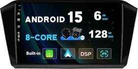 SXAUTO Android 15-6G+128G - automobilinis radijas VW Passat B8 Magotan (2016-2020 m.) - belaidis CarPlay Android automobilis - kamera + mikrofonas - DAB vairo valdymas Dual Band WiFi Fast Boot DSP - 2 DIN IPS 10,1 colių
