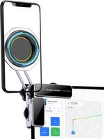 Tesla mobiliojo telefono laikiklis Universalus stiprus magnetinis 360° pasukamas laikiklis su tvirtu aliuminio stovu ir silikoniniu padėkliuku ekranui apsaugoti Tinka Tesla Model 3/Y/S/X/Cybertruck