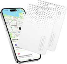 TIMU Air Smart Tag kortelė, veikia su "Apple Find My", plona piniginės sekimo kortelė, IP68 atspari vandeniui (tik iOS), įkraunama piniginės sekimo kortelė, Air Tag kortelė, skirta rankinei / lagaminui, balta