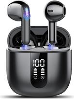TIMU belaidės "Bluetooth" ausinės, "Bluetooth 5.4" ausinės į ausis su 4 ENC triukšmo slopinimo funkcijomis, juodos spalvos