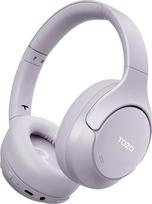 TOZO HT3 ausinės Belaidės "Bluetooth" ausinės su 5 mikrofonais, slopinančios triukšmą, veikiančios 90 val., Hi-Res Audio, skaidrumo režimas, dviejų įrenginių prijungimas, AI pokalbių ausinės, atsparios vandeniui, violetinės spalvos