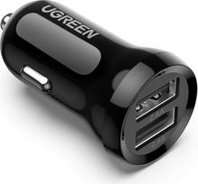 UGREEN Automobilinis įkroviklis Mini USB cigarečių žiebtuvėlio adapteris Automobilinis įkroviklis 4.8A 12V-24V Automobilinis įkroviklis 2 įėjimai Mobiliojo telefono įkroviklis Automobilis suderinamas su iPhone 11 Huawei P30 Galaxy S10 iPad Air ir kt.