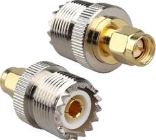 UHF moteriškos lyties į SMA vyriškos lyties adapteris PL-259 konverteris RF koaksialinė jungtis SO239 Rankinė antena, suderinama su Ham Radio Dviejų krypčių radijo FPV antena Koaksialinis kabelis Ham Radio Walkie Talkie Amateurs Pack