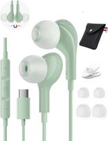 USB C ausinės "Samsung Galaxy S26 S24 S23 Ultra S25 S22 A55 A56 A16 A54 5G Stereo USBC ausinės ausinėms su kabeliu USB C ausinės "iPhone" 15 16 17 Pro Max "Google Pixel" 9 8 "Xiaomi" 15