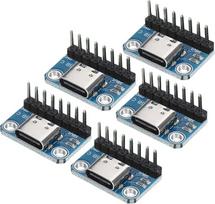 USB Type C Breakout Board Female 2,54 mm jungtis su kaiščių antraštės jungtimi, 5 vnt.