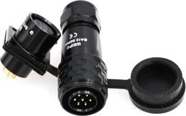 Vandeniui atspari M12 jungtis IP67 Push Pull jungtis Weipu skydo jungtis Pramonės elektrinis adapteris vyriškas moteriškas SA12 aviacijos kabelio jungtis (7Pin 5A 125V)