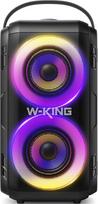 W-KING "Bluetooth" garsiakalbis su 2 pilno dažnio garsiakalbiais - "Superbass", "Bluetooth" dėžutės muzikos dėžutės vakarėlių garsiakalbis su 80 W ir LED apšvietimu, 105 dB garsas, IPX5, 24 val., U diskas, TF kortelė, AUX, ekvalaizeris