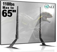 WALI universalus televizoriaus stovas, skirtas daugumai nuo 22 iki 65 colių LCD plokščiaekranių televizorių VESA iki 800x400 mm (TVS001) - juodas