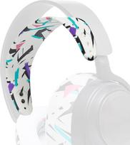 WC -StirnbandZ Arctis Nova - patobulintas "Wicked Cushions" silikoninis ausinių lankelis "Arctis Nova" ausinėms - geresnis lankstumas, patogumas ir stilius su atitinkamais ausų pagalvėlių dizainais | 90-ųjų balta