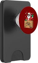 Weihnachtsmann Lieferung Fahrradbox Lustiges Radfahrer Weihnachten dizainas PopSockets PopWallet für MagSafe