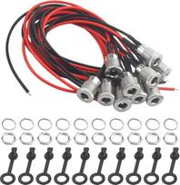 WMYCONGCONG 10 Stück 5,5 x 2,1 mm DC Power Jack Kabel Steckdose Gewinde weibliche Montage Steckverbinder Adapter mit wasserdichter Abdeckung