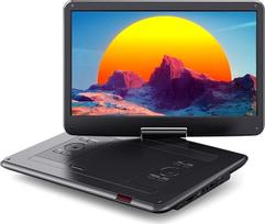 WOLFANG 17,5 colio įkraunamas nešiojamasis DVD grotuvas, 15,6 colio HD ekranas, 6 valandų atkūrimo laikas, sinchronizuoja su televizoriumi/projektoriumi, suderinamas su USB/SD, be regiono (juodas)