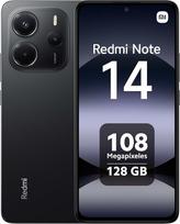 XIAOMI Redmi Note 14 išmanusis telefonas, 6GB RAM, 128GB, 6,67 colių AMOLED ekranas, 120 Hz, 108 MP fotokamera, skaitmeninio vaizdo jutiklis, NFC, 33 W turbininė baterija, 5500 mAh, vidurnakčio juoda