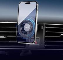 XUKEY automobilinis VW mobiliojo telefono laikiklis, 360° pasukamas automobilinis mobiliojo telefono laikiklis ant pavojaus jungiklio, tvirtinamas prispaudžiant, lengvai ir tvirtai pritvirtinamas magnetinis mobiliojo telefono laikiklis "Mag-Safe" su metal
