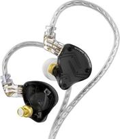 Yinyoo KZ ZS10 PRO X ausinės į ausis, ZS10 PRO X patobulintas 4BA + 1DD hibridinis vairuotojas, HiFi ausinės, laidinės ausinės su 0,75 mm 2 kontaktų kabeliu (x juodos spalvos, be mikrofono)