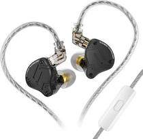 Yinyoo KZ ZS10 PRO X laidinės ausinės, ZS10 PRO X monitoriaus ausinės su patobulintais 4BA 1DD garsiakalbiais, nuimamu 0,75 mm 2 kontaktų kabeliu (juodos spalvos, su mikrofonu)