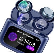 ZYHKON "Bluetooth" ausinės su "HiFi" garsu, 5 ekvalaizerio režimais ir triukšmo slopinimu, belaidės ausinės miegantiems šonu, mėlynos spalvos
