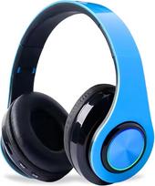 ZZOSRDR "Bluetooth" ausinės per ausį, sulankstomos lengvos belaidės ausinės, belaidės ausinės su įmontuotu mikrofonu, FM, SD/TF internetinei klasei, biurui, kompiuteriui, telefonui (mėlynos spalvos)