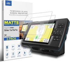 [2 pakuotės] Originali grūdinto stiklo ekrano apsauga Garmin Striker Vivid 7cv/7dv/7sv GPS Fish Finder 7 colių jutikliniam ekranui su apsauga nuo atspindžių (matinis)