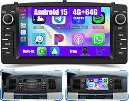 [4G + 64G] Inefala Android 15 automobilinis radijas Toyota Corolla E120 2000-2006/E130 2004-2007 su belaidžiu Carplay Android, 7 colių jutiklinis ekranas Radijas su GPS WiFi RDS Bluetooth EQ SWC atbulinės eigos kamera Mikrofonas