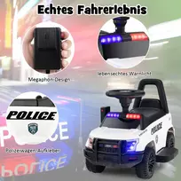 Vaikiškas elektrinis automobilis 62x44x43cm., baltos/juodos spalvos