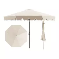 Lauko skėtis 300x251cm., smėlio/juodos spalvos