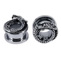 Auskarai tuneliai Dragon, 2vnt; 6mm, 8mm, 10mm, 12mm, 14mm, 16mm