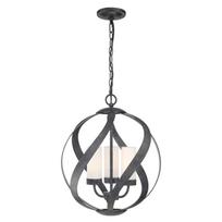 Lauko pakabinamas šviestuvas Quintiesse Blacksmith, 40W, E14, IP44, juoda sp., 40.7 cm x 56.4 - 303.8 cm
