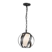 Lauko pakabinamas šviestuvas Quintiesse Blacksmith, 60W, E27, IP44, juoda sp., 25.4 cm x 39.1 - 287.3 cm