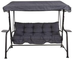 Lauko sūpynės Patio Hawaii Black Edition, juoda sp./pilka sp., 176 cm x 113 cm x 155 cm