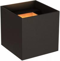 Šviestuvas sieninis Lucide Axi 69200/06/30, LED, 2700 °K, 2 x 7 W, juoda sp., 10 x 10 cm