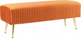 Prieškambario suoliukas Beliani Paterson, aukso sp./oranžinė sp., 118 cm x 40 cm x 42 cm