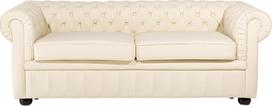 Sofa Beliani Chesterfield, kreminė sp., 76 x 195 cm x 70 cm