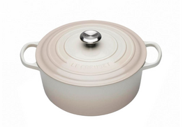 Puodas Le Creuset Signature, 22 cm, 3.3 l, kreminė sp.