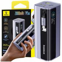 Galingas išorinis akumuliatorius BASEUS 20000 mAh 145W EnerGeek GR11 su įtraukiamu USB-C laidu