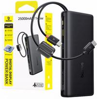 BASEUS išorinė baterija 25000 mAh 145W QC 2x USB-C USB-A PD nešiojamam kompiuteriui ir telefonui