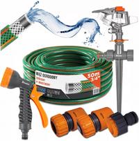 Guminė sodo žarna 3/4" 50m 4 sluoksnių + purkštuko pistoletas BRADAS rinkinys