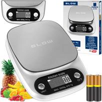 Tikslios elektroninės virtuvinės svarstyklės BLOW KS203, LCD ekranas, iki 5 kg, 0.1 g tikslumas + baterijos