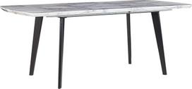 Valgomojo stalas išskleidžiamas Beliani Mosby, balta sp./juoda sp., 160 - 200 cm x 90 cm x 77 cm