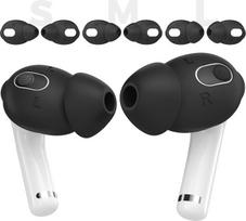 "AhaStyle" 3 poros "AirPods 3" silikoninių ausinių [netelpa į įkrovimo dėklą], suderinamos su "Apple AirPods 3 2021" (didelės + vidutinės + mažos, juodos spalvos)