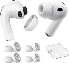 "AhaStyle" ausų kištukai "AirPods Pro 3" (2025) su triukšmo mažinimo skylute【Tinka įkrovimo dėklas】4 poros silikoninių ausų kištukų pakaitinių antgalių "AirPods Pro" 3 kartos ausų kištukams, su nešiojama laikymo dėžute