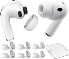 "AhaStyle" ausų kištukai "AirPods Pro 3" (2025) su triukšmo mažinimo skylute【Tinka įkrovimo dėklas】6 porų silikoninių ausų kištukų pakaitinių antgalių, skirtų "AirPods Pro" 3 kartos ausinėms, su nešiojama laikymo dėžute